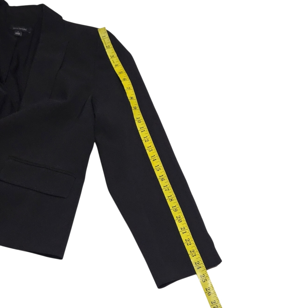 ANN TAYLOR Single Button Black Blazer Women US 8 - Picture 4 of 12